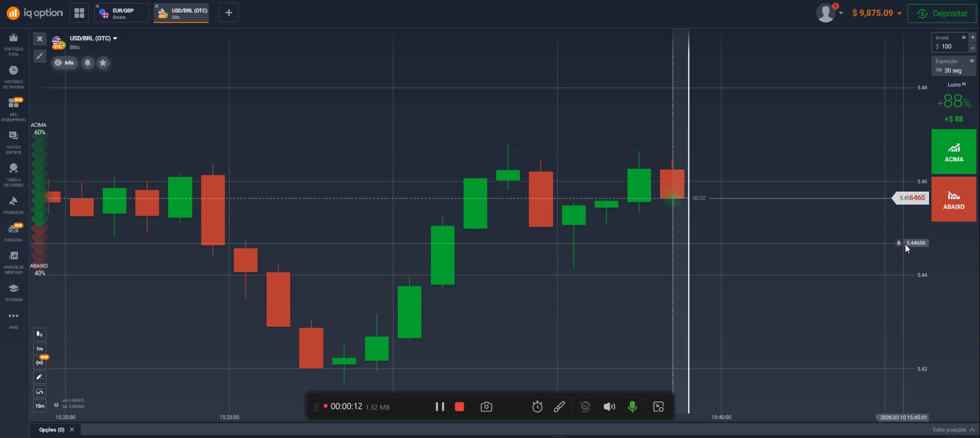 Conta demo ByteOptions